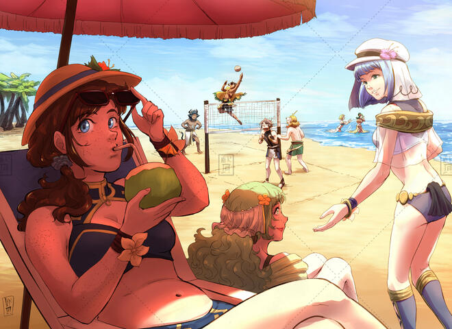 [Patreon Sketch] FEH - Enjoying summer